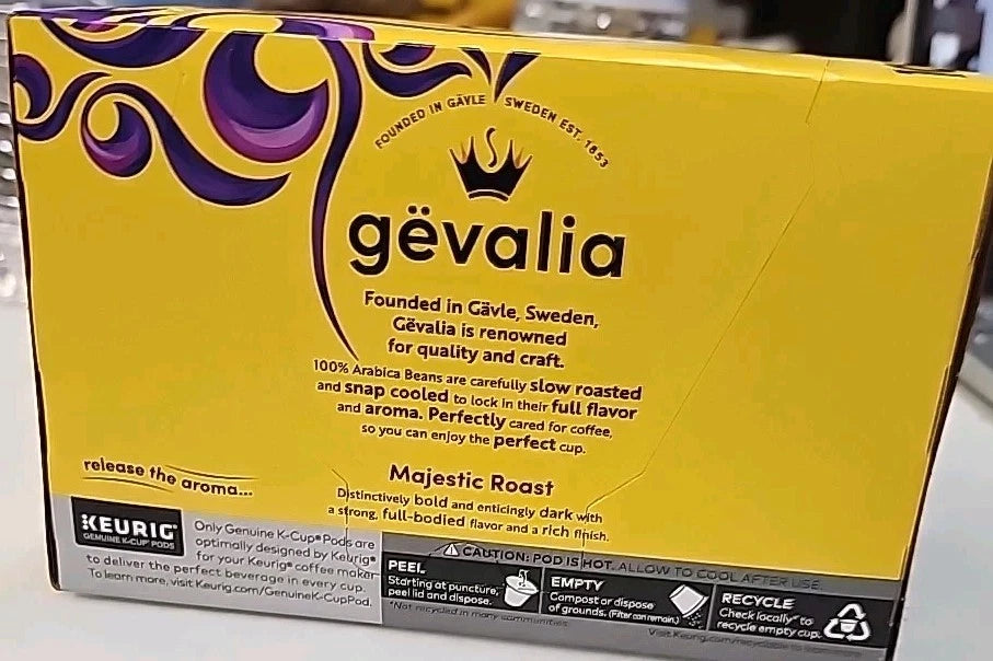 Gevalia Majestic Roast Bold Roast K‐Cup Coffee Pods, 10 ct Box