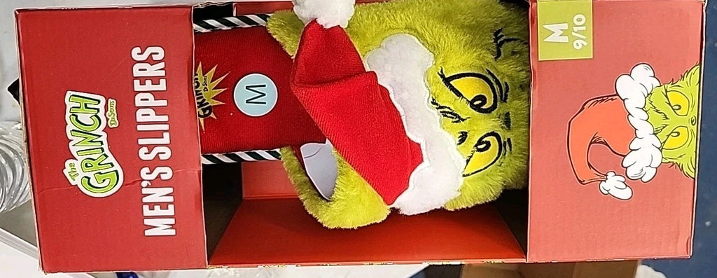 The Grinch Dr Seuess Mens Slippers